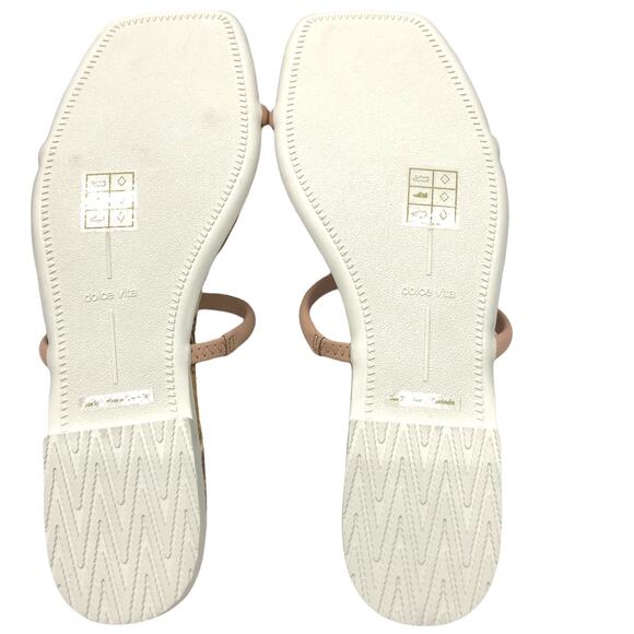 Dolce Vita Lester Square Toe Slip On Slide Flat Sandals Snake Print 9.5 - Picture 5 of 6